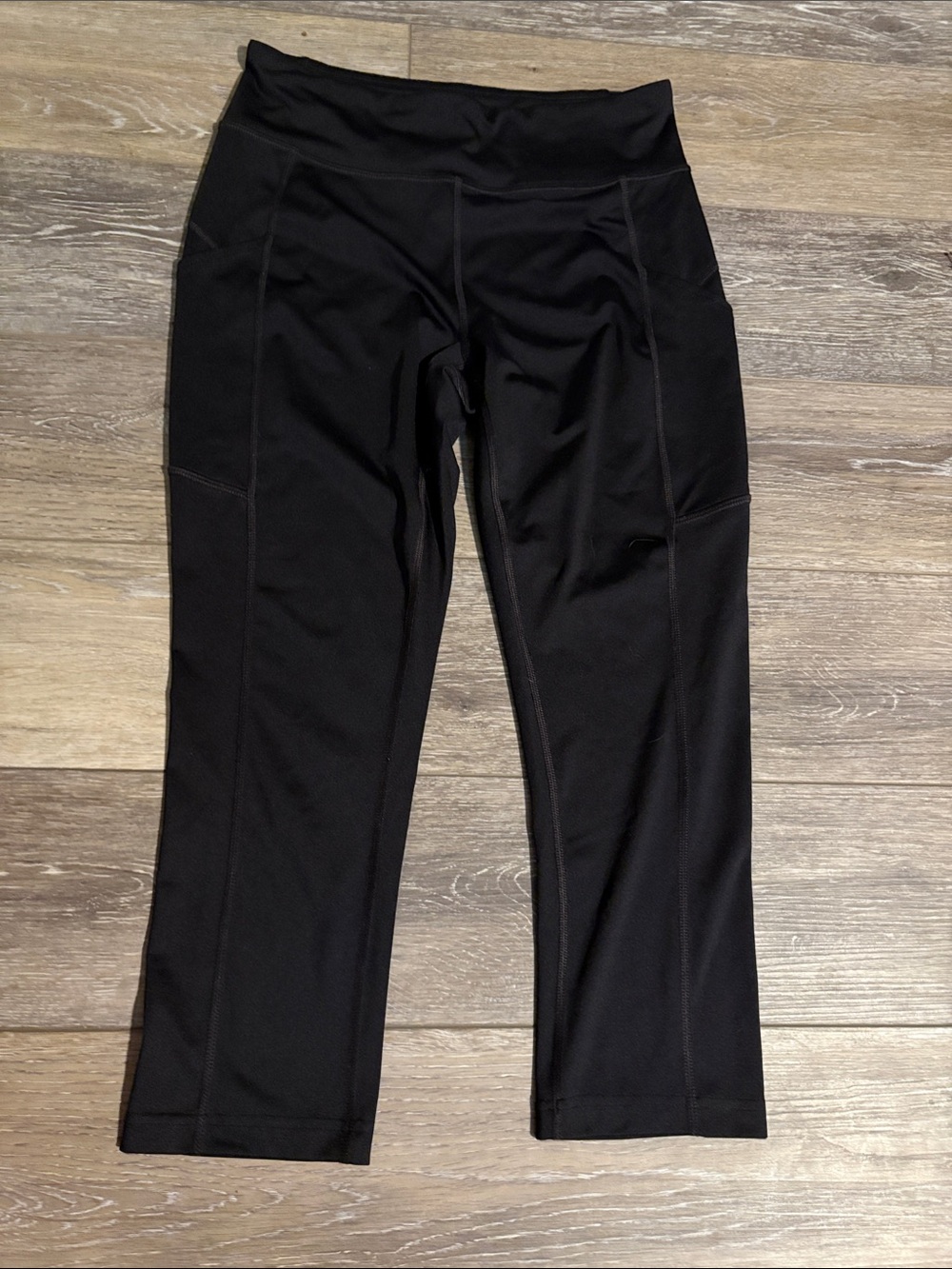 Drytek Black Cropped Athletic Leggings